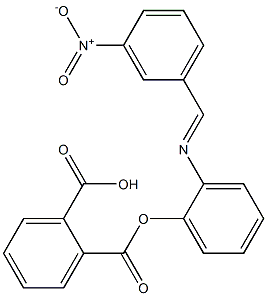 2-{[2-({3-nitrobenzylidene}amino)phenoxy]carbonyl}benzoic acid 结构式