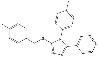 4-methylbenzyl 4-(4-methylphenyl)-5-(4-pyridinyl)-4H-1,2,4-triazol-3-yl sulfide 结构式