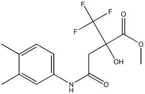 methyl 4-(3,4-dimethylanilino)-2-hydroxy-4-oxo-2-(trifluoromethyl)butanoate Struktur