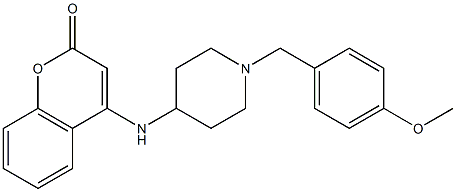 4-{[1-(4-methoxybenzyl)-4-piperidinyl]amino}-2H-chromen-2-one 化学構造式