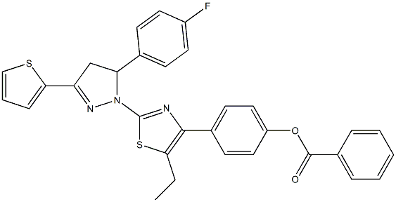  4-{5-ethyl-2-[5-(4-fluorophenyl)-3-(2-thienyl)-4,5-dihydro-1H-pyrazol-1-yl]-1,3-thiazol-4-yl}phenyl benzoate