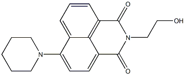 2-(2-hydroxyethyl)-6-(1-piperidinyl)-1H-benzo[de]isoquinoline-1,3(2H)-dione 结构式
