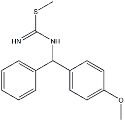 methyl N-[(4-methoxyphenyl)(phenyl)methyl]imidothiocarbamate,,结构式
