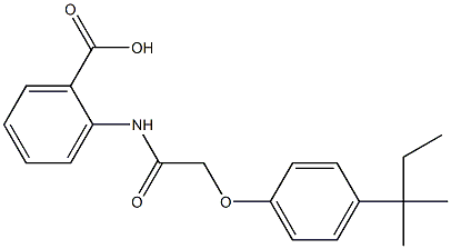 2-{[(4-tert-pentylphenoxy)acetyl]amino}benzoic acid 化学構造式