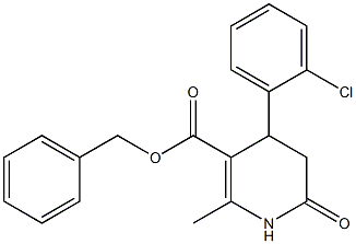 benzyl 4-(2-chlorophenyl)-2-methyl-6-oxo-1,4,5,6-tetrahydropyridine-3-carboxylate Struktur