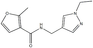 N-[(1-ethyl-1H-pyrazol-4-yl)methyl]-2-methyl-3-furamide Struktur