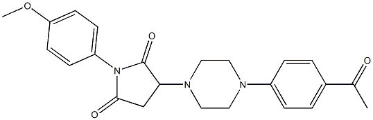 3-[4-(4-acetylphenyl)piperazin-1-yl]-1-(4-methoxyphenyl)pyrrolidine-2,5-dione Structure