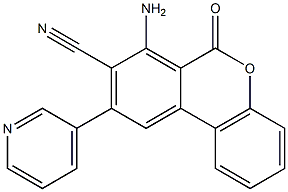 7-amino-6-oxo-9-(3-pyridinyl)-6H-benzo[c]chromene-8-carbonitrile Structure