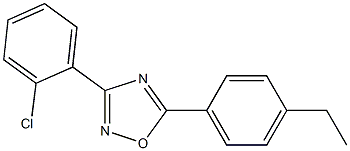 3-(2-chlorophenyl)-5-(4-ethylphenyl)-1,2,4-oxadiazole 结构式