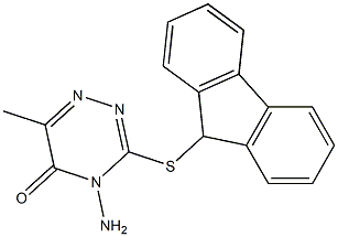 4-amino-3-(9H-fluoren-9-ylsulfanyl)-6-methyl-1,2,4-triazin-5(4H)-one