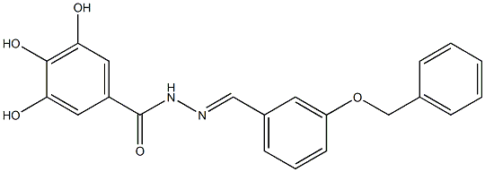 N'-[3-(benzyloxy)benzylidene]-3,4,5-trihydroxybenzohydrazide Struktur