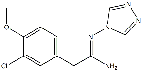 2-(3-chloro-4-methoxyphenyl)-N'-(4H-1,2,4-triazol-4-yl)ethanimidamide,,结构式