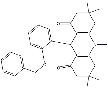  9-[2-(benzyloxy)phenyl]-3,3,6,6,10-pentamethyl-3,4,6,7,9,10-hexahydro-1,8(2H,5H)-acridinedione