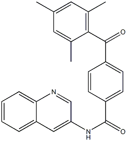 4-(mesitylcarbonyl)-N-(3-quinolinyl)benzamide,,结构式
