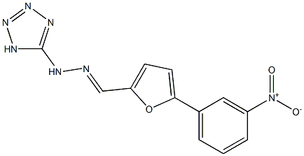 5-{3-nitrophenyl}-2-furaldehyde 1H-tetraazol-5-ylhydrazone Structure