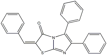 2-benzylidene-5,6-diphenylimidazo[2,1-b][1,3]thiazol-3(2H)-one,,结构式