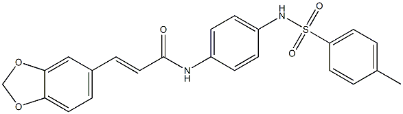 3-(1,3-benzodioxol-5-yl)-N-(4-{[(4-methylphenyl)sulfonyl]amino}phenyl)acrylamide Structure