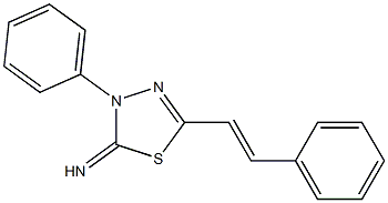 3-phenyl-5-(2-phenylvinyl)-1,3,4-thiadiazol-2(3H)-imine Struktur
