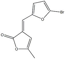 3-[(5-bromo-2-furyl)methylene]-5-methyl-2(3H)-furanone 化学構造式
