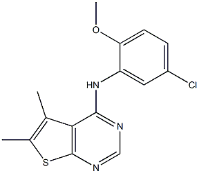 N-(5-chloro-2-methoxyphenyl)-N-(5,6-dimethylthieno[2,3-d]pyrimidin-4-yl)amine Structure