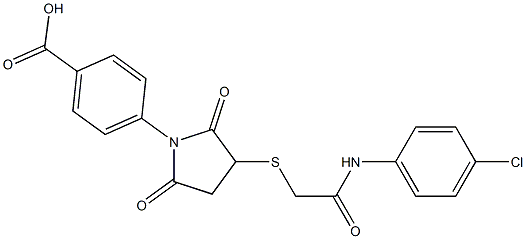 4-(3-{[2-(4-chloroanilino)-2-oxoethyl]sulfanyl}-2,5-dioxo-1-pyrrolidinyl)benzoic acid Structure