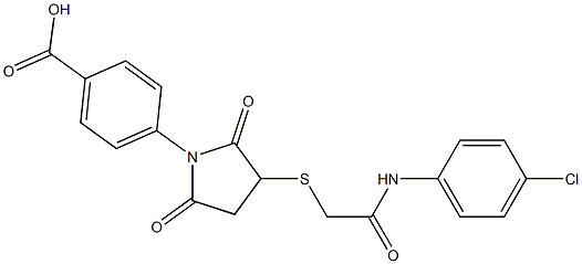  4-(3-{[2-(4-chloroanilino)-2-oxoethyl]sulfanyl}-2,5-dioxo-1-pyrrolidinyl)benzoic acid