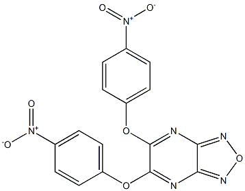 5,6-bis({4-nitrophenyl}oxy)[1,2,5]oxadiazolo[3,4-b]pyrazine Struktur
