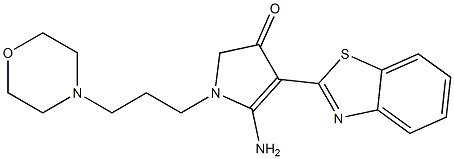 5-amino-4-(1,3-benzothiazol-2-yl)-1-[3-(4-morpholinyl)propyl]-1,2-dihydro-3H-pyrrol-3-one 结构式
