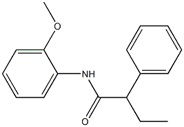 N-(2-methoxyphenyl)-2-phenylbutanamide 化学構造式