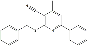 2-(benzylsulfanyl)-4-methyl-6-phenylnicotinonitrile Structure