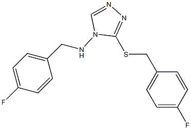N-(4-fluorobenzyl)-N-{3-[(4-fluorobenzyl)sulfanyl]-4H-1,2,4-triazol-4-yl}amine Struktur