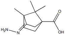 3-hydrazono-4,7,7-trimethylbicyclo[2.2.1]heptane-1-carboxylic acid Structure