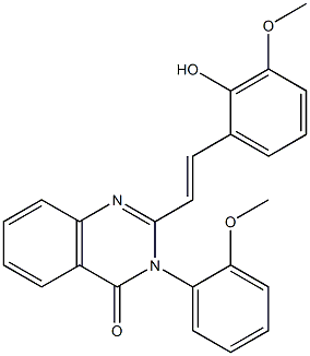 2-[2-(2-hydroxy-3-methoxyphenyl)vinyl]-3-(2-methoxyphenyl)-4(3H)-quinazolinone Structure