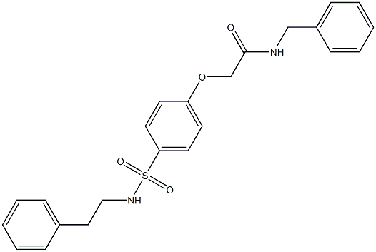 N-benzyl-2-(4-{[(2-phenylethyl)amino]sulfonyl}phenoxy)acetamide Structure