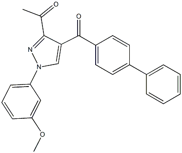 1-[4-([1,1'-biphenyl]-4-ylcarbonyl)-1-(3-methoxyphenyl)-1H-pyrazol-3-yl]ethanone