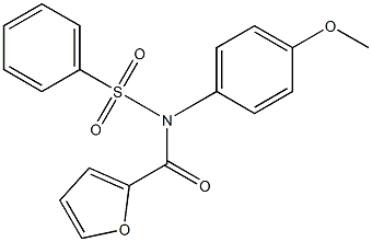 N-(2-furoyl)-N-(4-methoxyphenyl)benzenesulfonamide Struktur