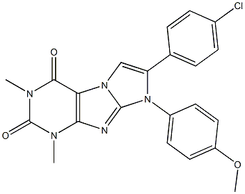 7-(4-chlorophenyl)-8-(4-methoxyphenyl)-1,3-dimethyl-1H-imidazo[2,1-f]purine-2,4(3H,8H)-dione