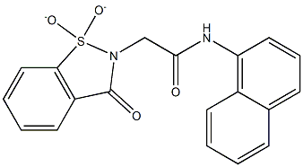 2-(1,1-dioxido-3-oxo-1,2-benzisothiazol-2(3H)-yl)-N-(1-naphthyl)acetamide Structure