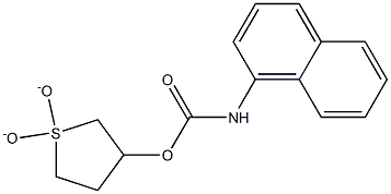 1,1-dioxidotetrahydro-3-thienyl 1-naphthylcarbamate 化学構造式