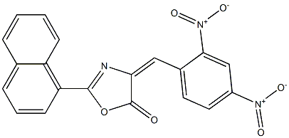 4-{2,4-dinitrobenzylidene}-2-(1-naphthyl)-1,3-oxazol-5(4H)-one,,结构式