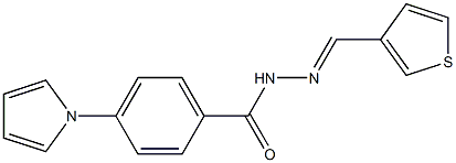 4-(1H-pyrrol-1-yl)-N'-(3-thienylmethylene)benzohydrazide Structure