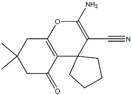 2-amino-3-cyano-7,7-dimethyl-5-oxo-5,6,7,8-tetrahydrospiro[4H-chromene-4,1'-cyclopentane]