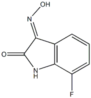 7-fluoro-1H-indole-2,3-dione 3-oxime Struktur
