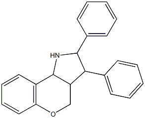 2,3-diphenyl-1,2,3,3a,4,9b-hexahydrochromeno[4,3-b]pyrrole 化学構造式