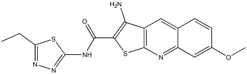 3-amino-N-(5-ethyl-1,3,4-thiadiazol-2-yl)-7-methoxythieno[2,3-b]quinoline-2-carboxamide