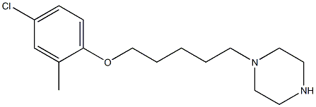 4-chloro-2-methylphenyl 5-(1-piperazinyl)pentyl ether,,结构式