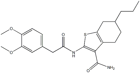 2-{[(3,4-dimethoxyphenyl)acetyl]amino}-6-propyl-4,5,6,7-tetrahydro-1-benzothiophene-3-carboxamide|