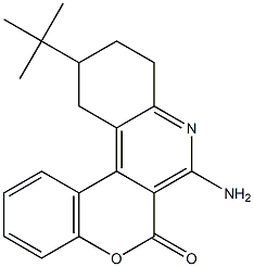 7-amino-11-tert-butyl-9,10,11,12-tetrahydro-6H-chromeno[3,4-c]quinolin-6-one 结构式