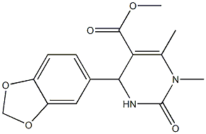 methyl 4-(1,3-benzodioxol-5-yl)-1,6-dimethyl-2-oxo-1,2,3,4-tetrahydro-5-pyrimidinecarboxylate Structure