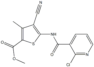 methyl 5-{[(2-chloro-3-pyridinyl)carbonyl]amino}-4-cyano-3-methyl-2-thiophenecarboxylate